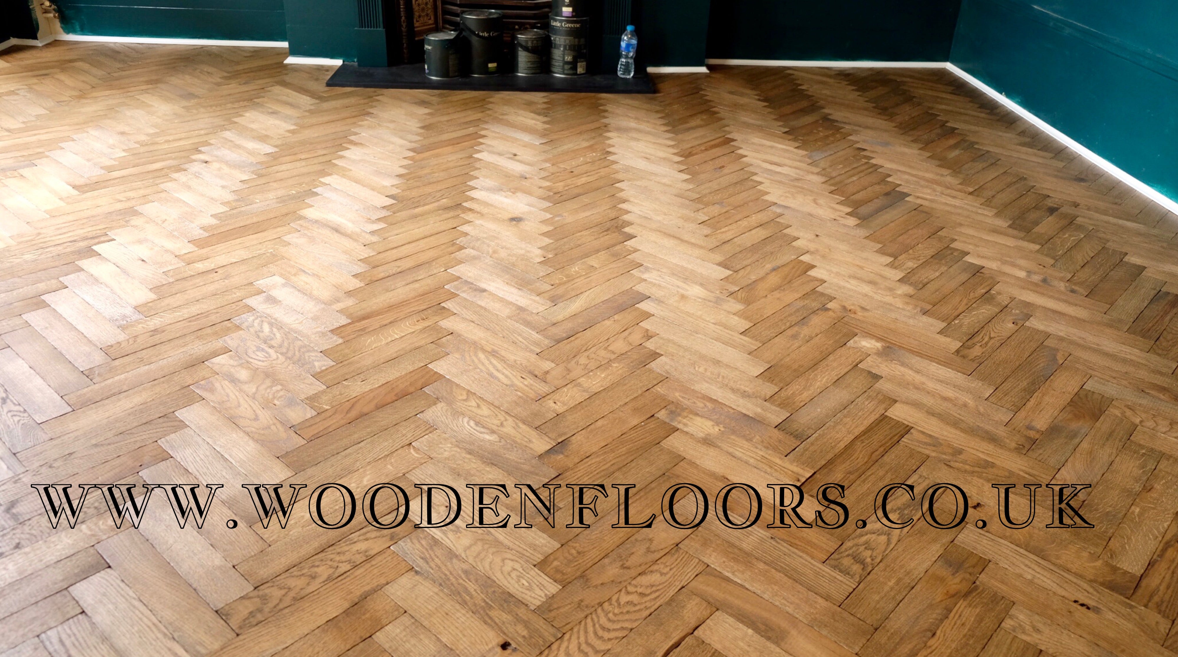 Solid oak parquet flooring Hand finished