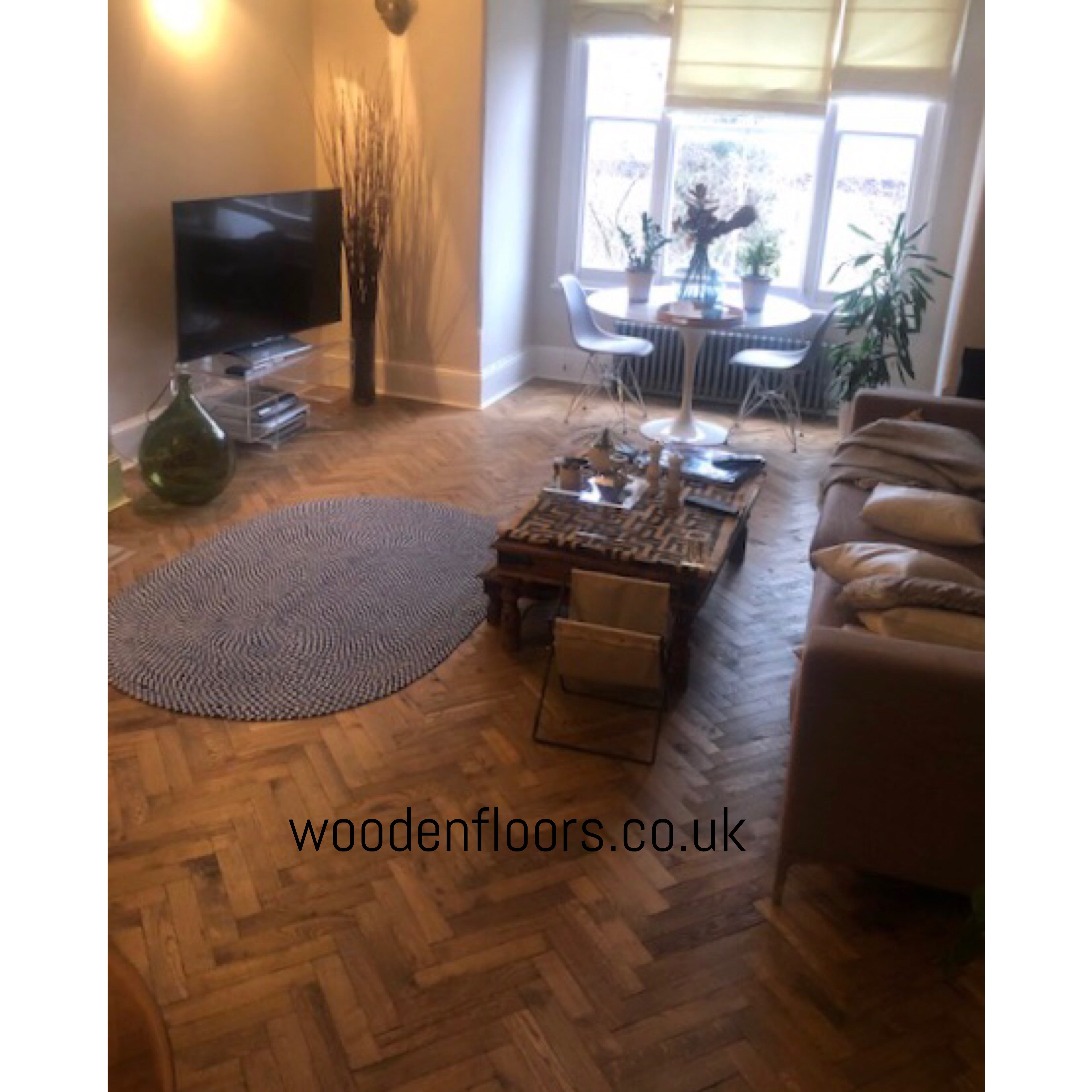 Solid oak parquet flooring Hand finished